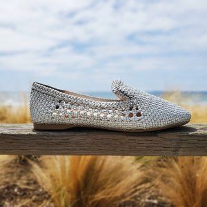 Birdies The Starling Woven Silver Flats